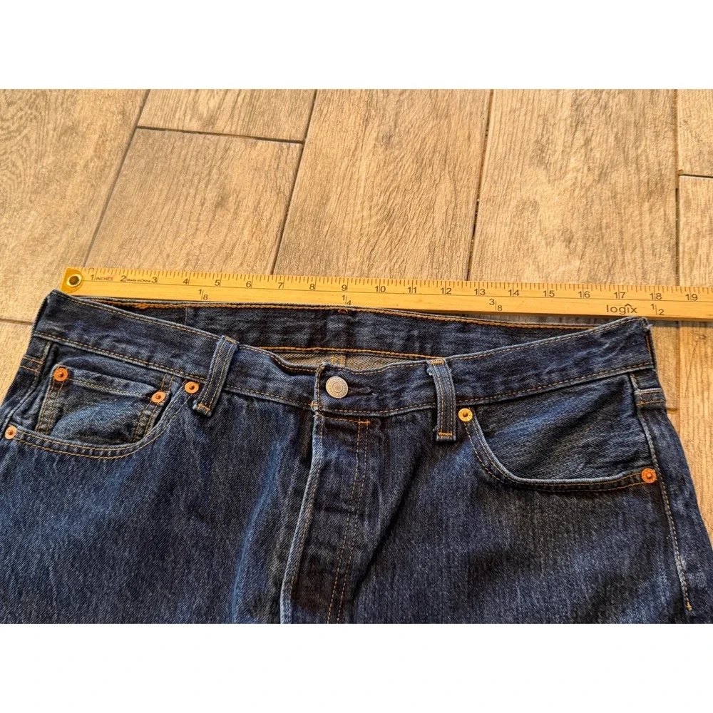 Levi's Button Fly 501 Jeans 36x32 Mens 36‎ x 32 Straight Leg Denim Levi Strauss